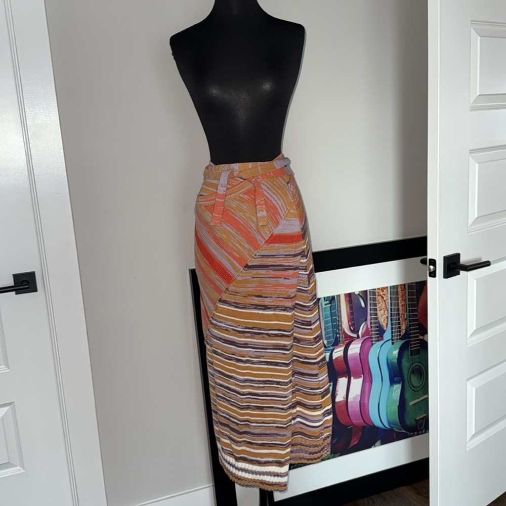 Jonathan Simkhai Striped Knit Sweater Skirt Sz XS